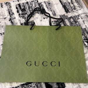 Gucci Olive Green Tote with Black Handles